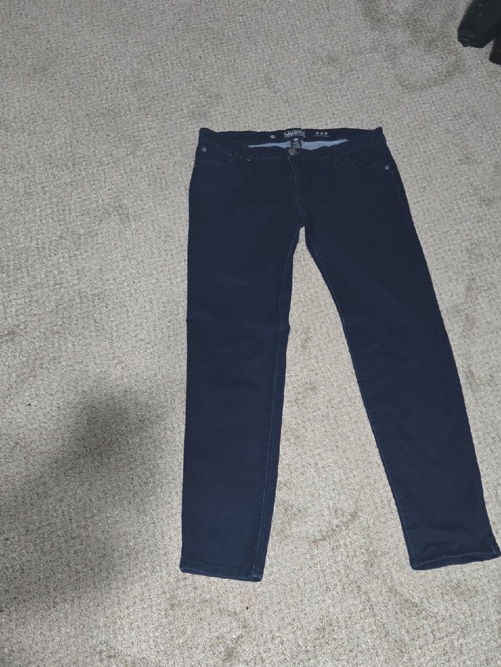Women’s Navy Blue Straight-Leg Jeans